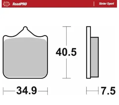 Moto-Master Road Brake Pads – Front Pad (Sinter Sport Compound)