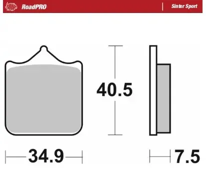 Moto-Master Road Brake Pads – Front Pad (Sinter Sport Compound)