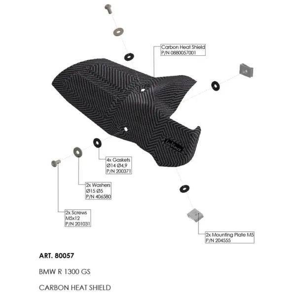 Leovince HEAT SHIELD BMW R1300GS/ADV CARBON