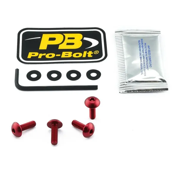 Aluminum Windshield Bolt Kits – Red