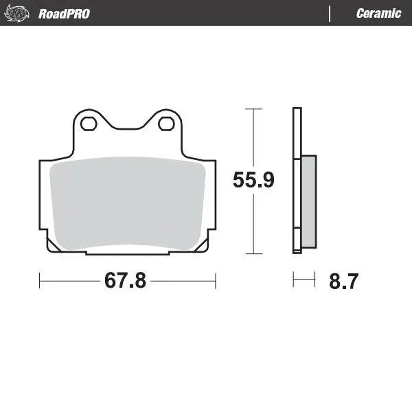 Moto-Master Road Brake Pads – Rear Pad (Ceramic Compound)