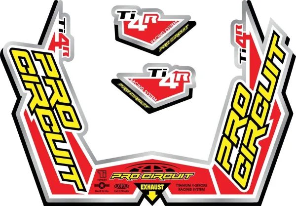 Pro Circuit EXHAUST STICKER KIT TI4-R