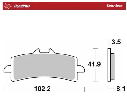 Moto-Master Road Brake Pads – Front Pad (Sinter Sport Compound)