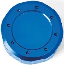 Aluminum Reservoir Round Front/Rear Brake Caps – Front Brake Reservoir Caps - Blue