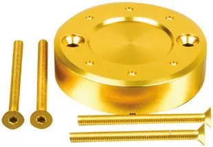 Aluminum Reservoir Round Front/Rear Brake Caps – Front Brake Reservoir Caps - Gold