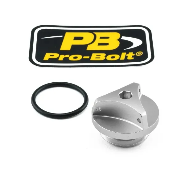 Aluminum Oil Filler Caps – Silver