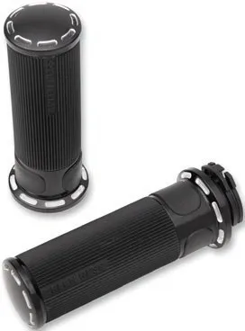 Arlen Ness GRIPS - SLOT TRACK - CABLE - BLACK