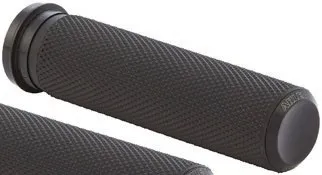 Arlen Ness GRIPS - KNURLED - CABLE - BLACK