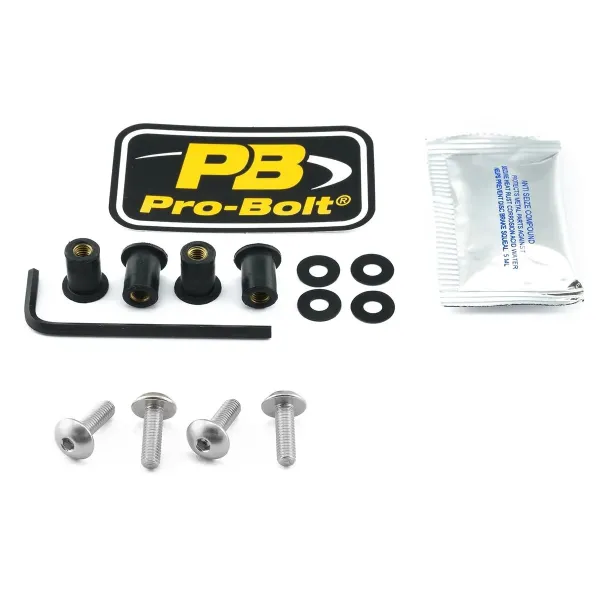 Aluminum Windshield Bolt Kits – Silver