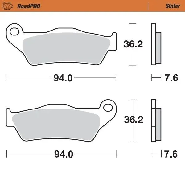 Moto-Master Road Brake Pads – Rear Pad (Sinter Compound)