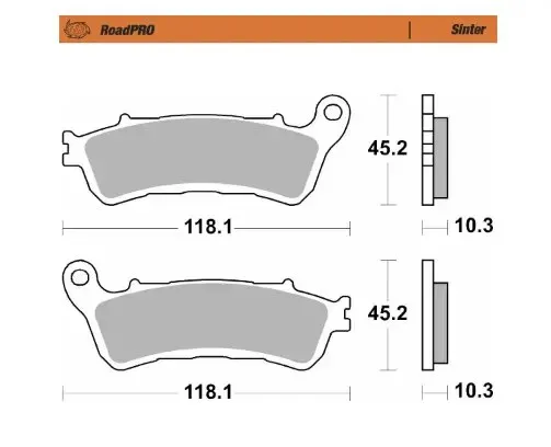 Moto-Master Road Brake Pads – Rear Pad (Sinter Compound)