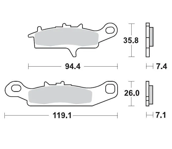 Brake Pads – Front 11 Compound Left