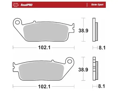 Moto-Master Road Brake Pads – Front Pad (Sinter Sport Compound)