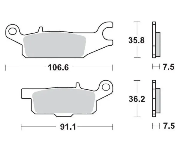 Brake Pads – Front 11 Compound Left