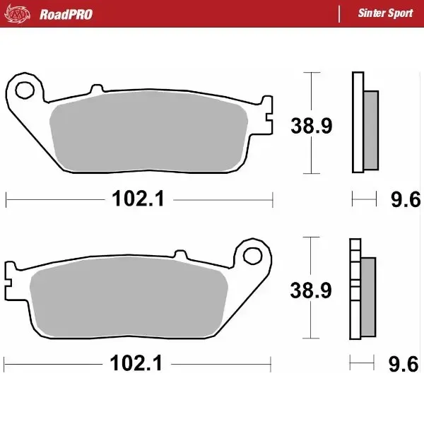Moto-Master Road Brake Pads – Front Pad (Sinter Sport Compound)