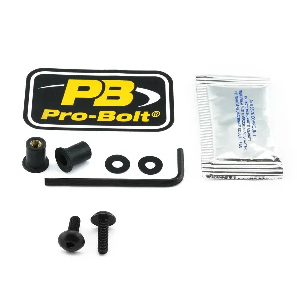 Aluminum Windshield Bolt Kits – Black