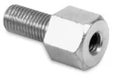 Universal Mirror Adapters and Risers – Adapters - Chrome; Male Thread: 10 mm; Female Thread: 8 mm