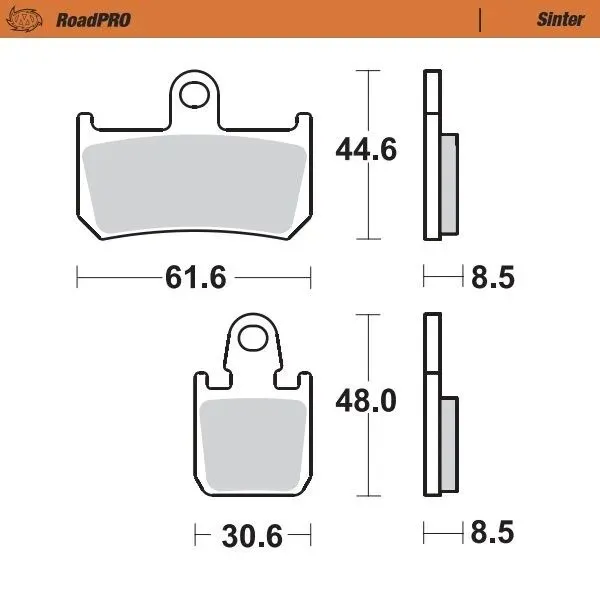 Moto-Master Road Brake Pads – Front Pad (Sinter Compound)