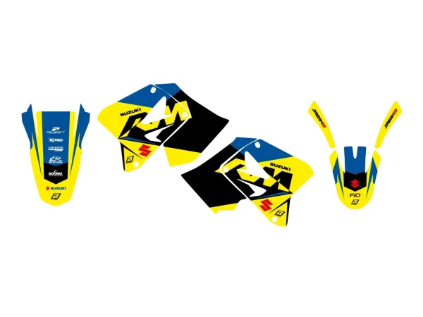 Dream 5 Graphic Kits and Forkguard Stickers for Suzuki