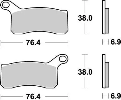 Brake Pads – Front 21 Compound Left