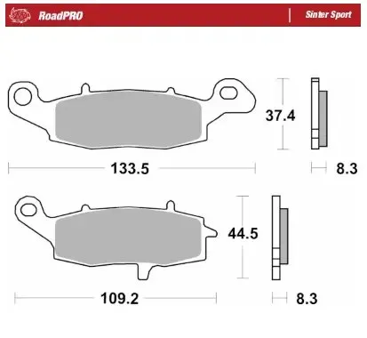 Moto-Master Road Brake Pads – Front Pad (Sinter Sport Compound)
