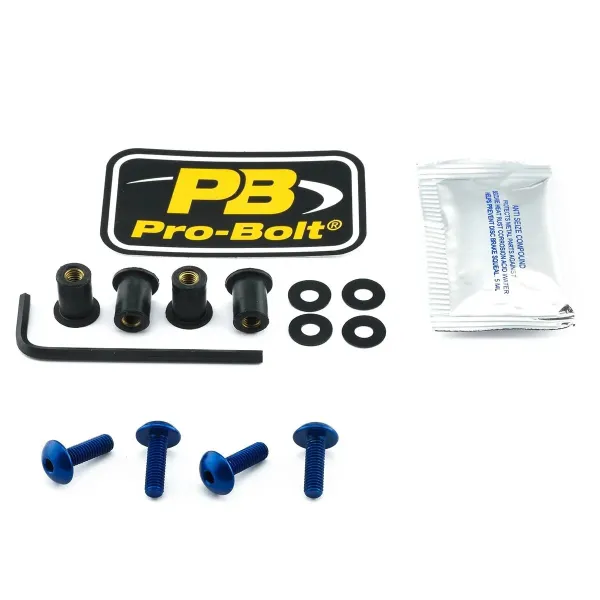 Aluminum Windshield Bolt Kits – Blue