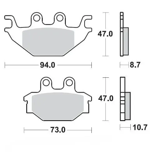 Brake Pads – 22 Compound - Front 21 Compound Left