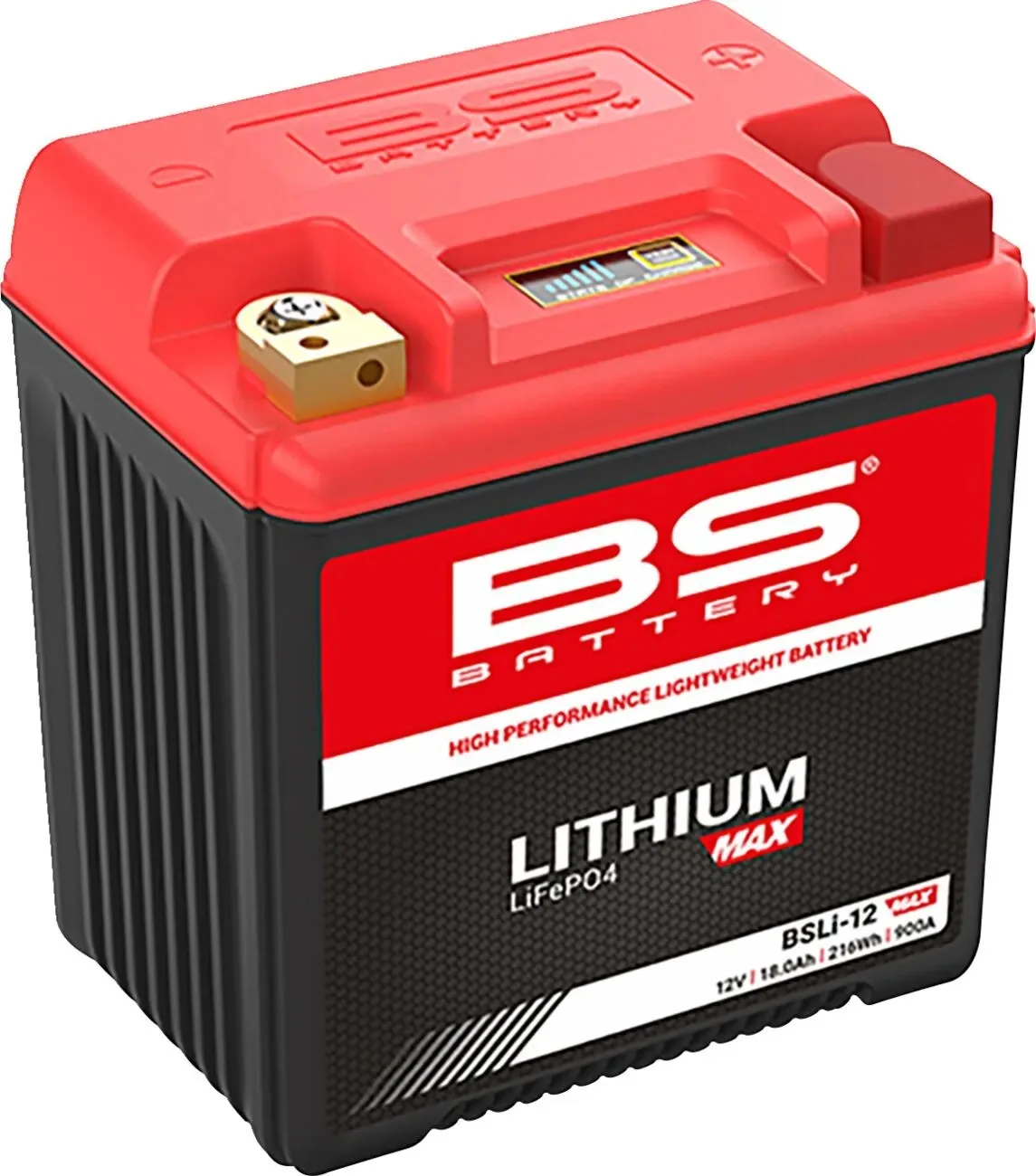 High Performance Lithium Max Batteries – YB30CL-B, YB30L-B, YIX30L, YIX30HL, 12N24-3A, 52515, 53030; Power (Wh): 216; Capacity AH (10-HR): 18; Cca: 900; Length (MM): 166; Width (MM): 127; Height (MM): 175; Approx. Weight (KG): 3,0; Terminal Configuration: