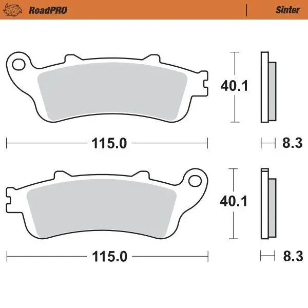 Moto-Master Road Brake Pads – Rear Pad (Sinter Compound)