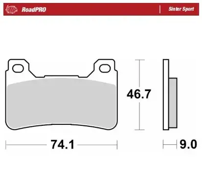 Moto-Master Road Brake Pads – Front Pad (Sinter Sport Compound)
