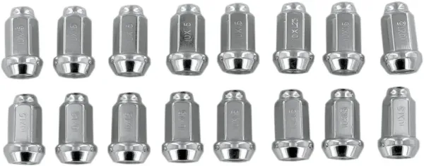 ITP Wheel Kit Accessories – 10 MM 60° TAPERED LUG NUT W/ 14 MM HEAD (BOX OF 16) - Fits Can-Am DS450 wheel and kit applications; COLOR: Chrome