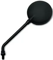 Round Honda Cb-Style Universal Mirrors – 10 mm thread; GLASS SIZE: 12,5 cm (5”); STEM LENGTH: 25,5 cm (10”)
