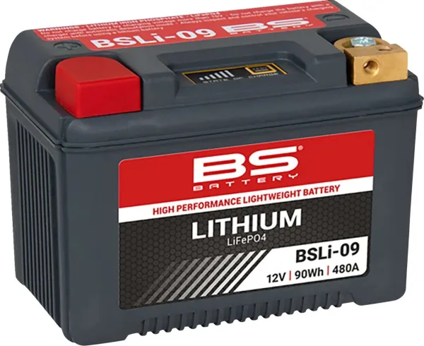 High Performance Lithium Batteries – YTX16, GYZ20H, YTX20, YTX20A-BS, YTX20CH; Capacity (AH/10HR): 7,5; Power (Wh): 90; Cca (En): 480; Length (MM): 148; Width (MM): 86; Height (MM): 105; Approx. Weight (KG.): 1,28; Terminal Configuration: + -