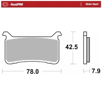 Moto-Master Road Brake Pads – Front Pad (Sinter Sport Compound)