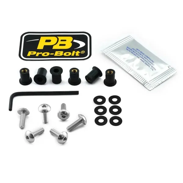 Aluminum Windshield Bolt Kits – Silver