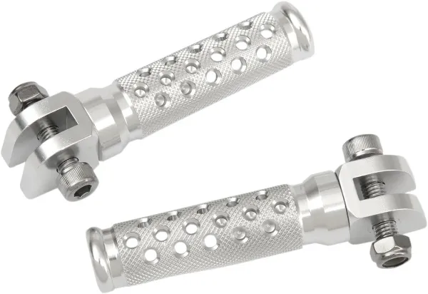 EMGO FOOTPEGS SLASH-CUT SILVER