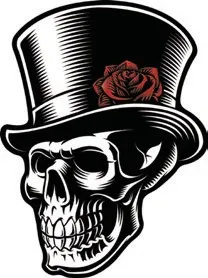 License Plate Stickers – Gentlemen - 52,8 mm x 70,4 mm (2,4” x 2,07”)