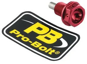 Aluminum/Titanium Magnetic Sump Bolts – Red