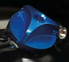Aluminum Oil Filler Caps – Blue