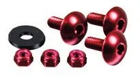 License Plate Bolt/Nut Kits – Red