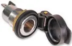 Power Cables, Sockets and Accessories – Weatherproof panel-mount DIN socket, spring cap