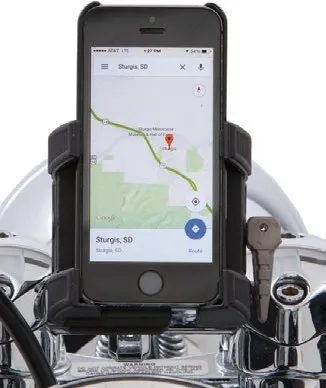 Smartphone/GPS Holders – SMARTPHONE HOLDER W/O CHARGER - W/ 22 mm ( / ”) and 25,4 mm (1”) handlebar mount, black – снимка 2